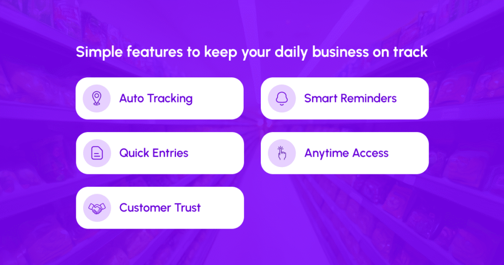 Features of Khata Bahi to keep your daily business work