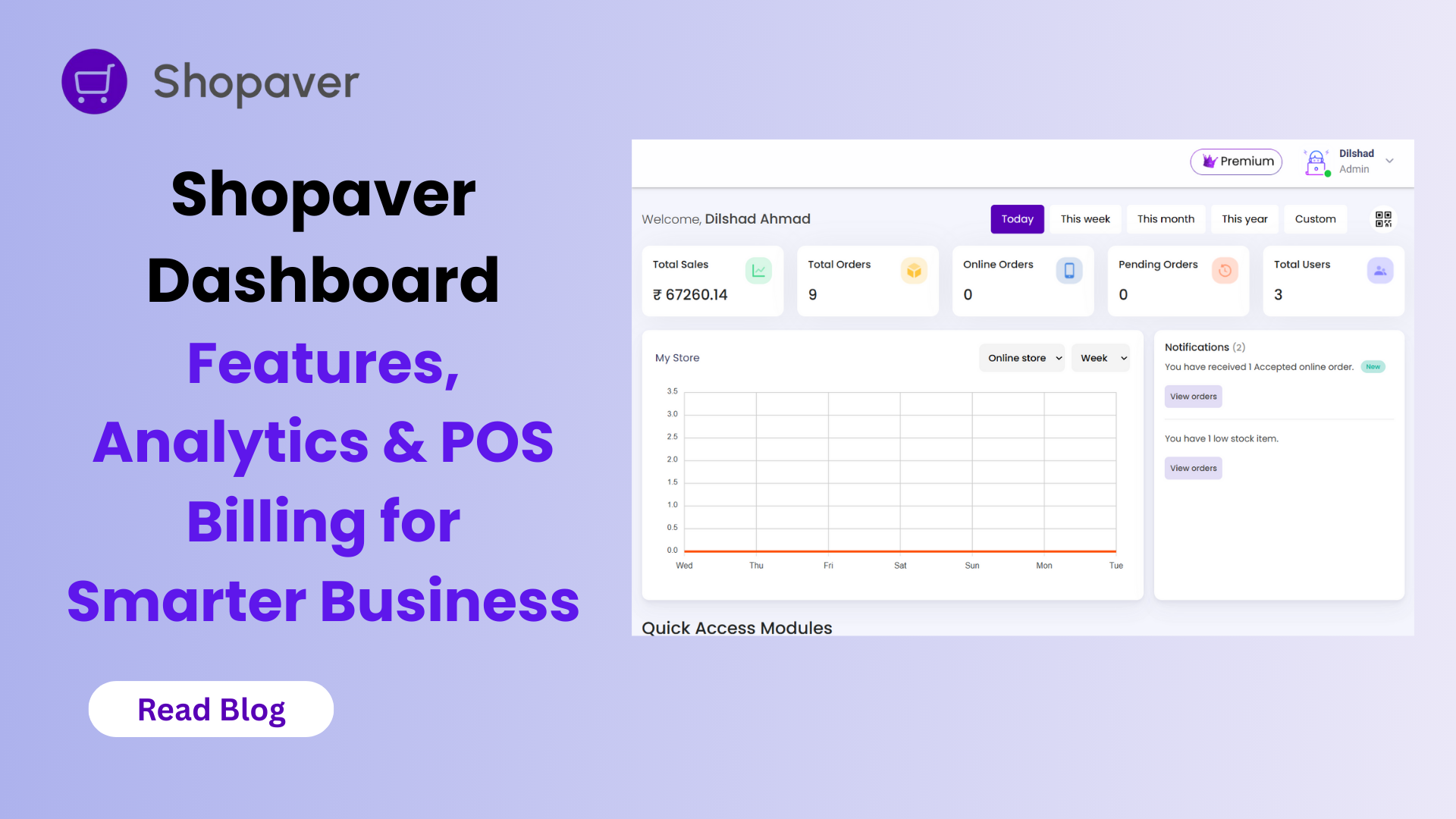 Shopaver Dashboard: The Complete Guide to Managing Sales, Inventory & Billing
