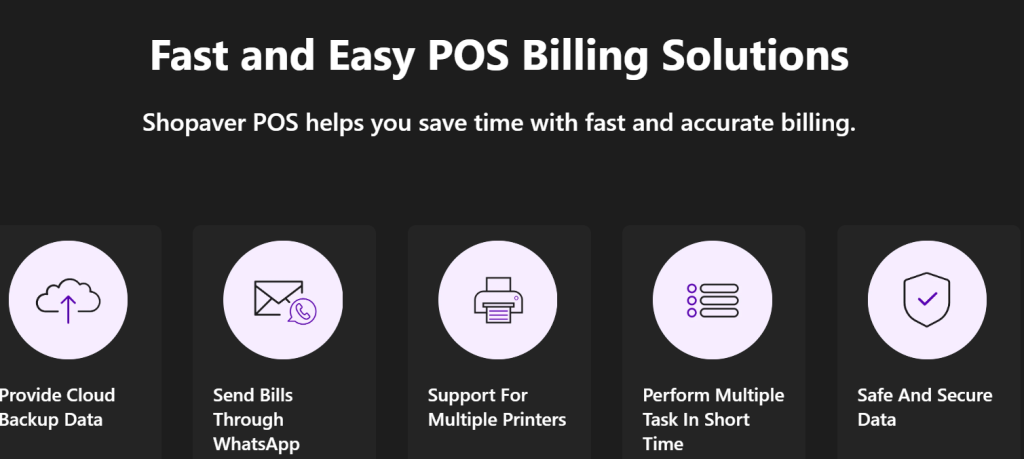 Pos Billing Machine Feature