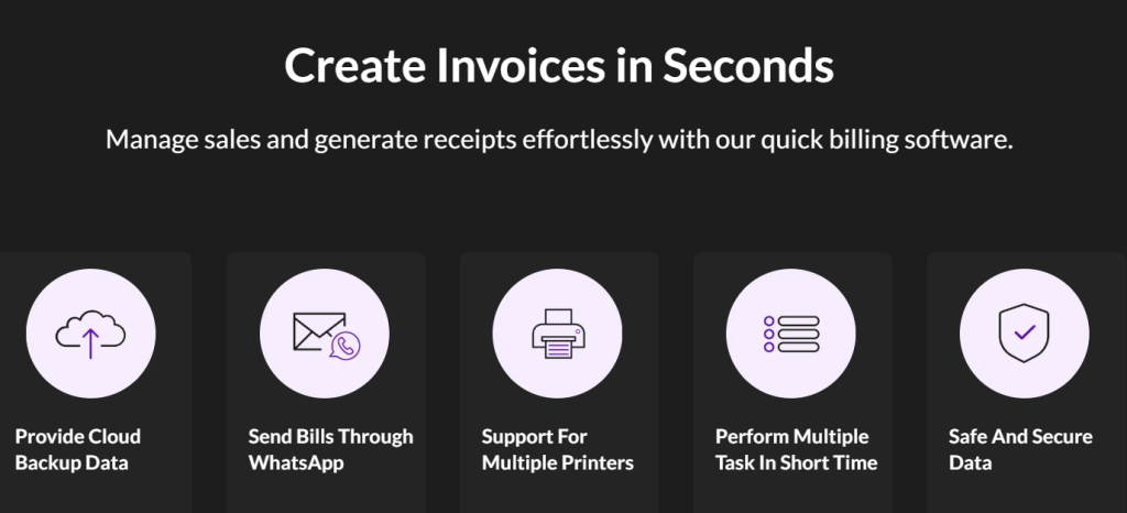 Features of Quick Bill Software