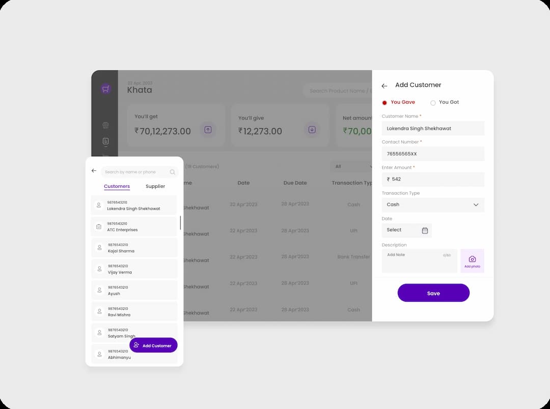 Edit customer details