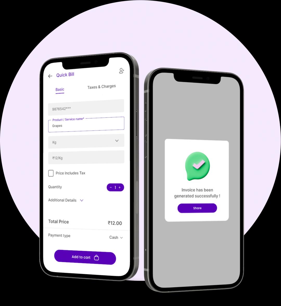 Mobile-Quick Billing Software