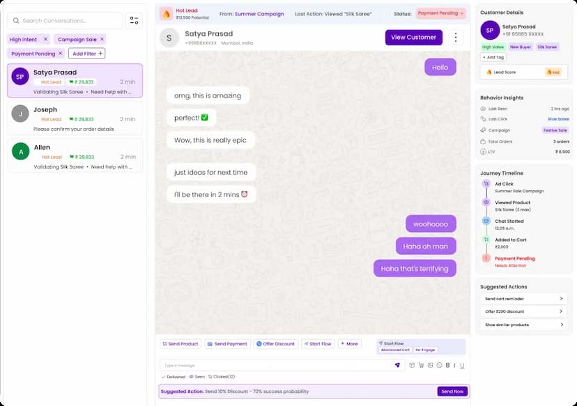 AI WhatsApp Inbox